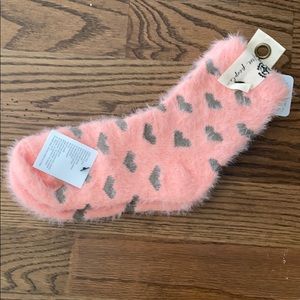 Free People Fuzzy Printed Socks